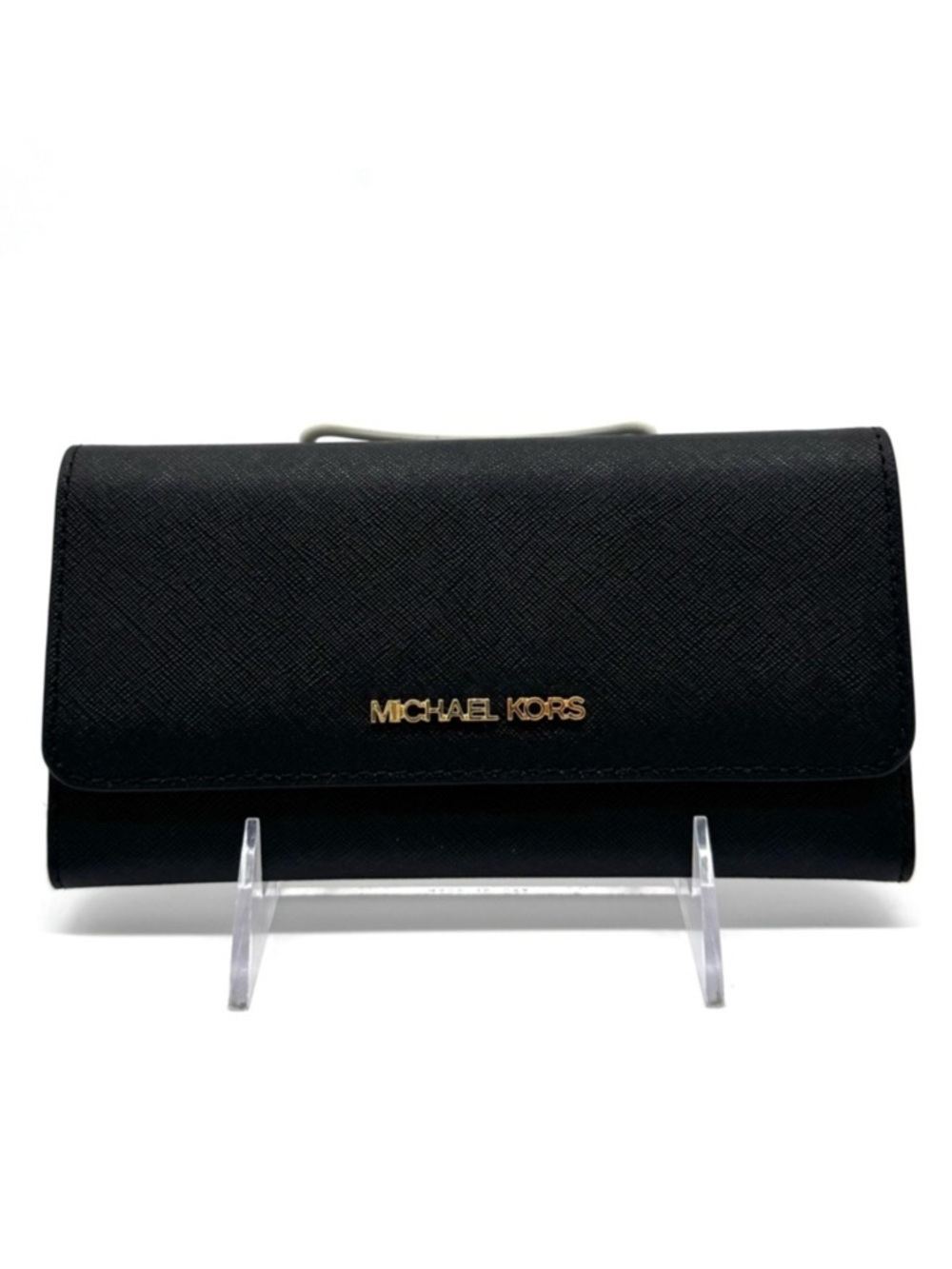 Michael Kors Large Trifold Wallet Black/Gold